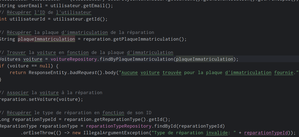 Reservation Entretien